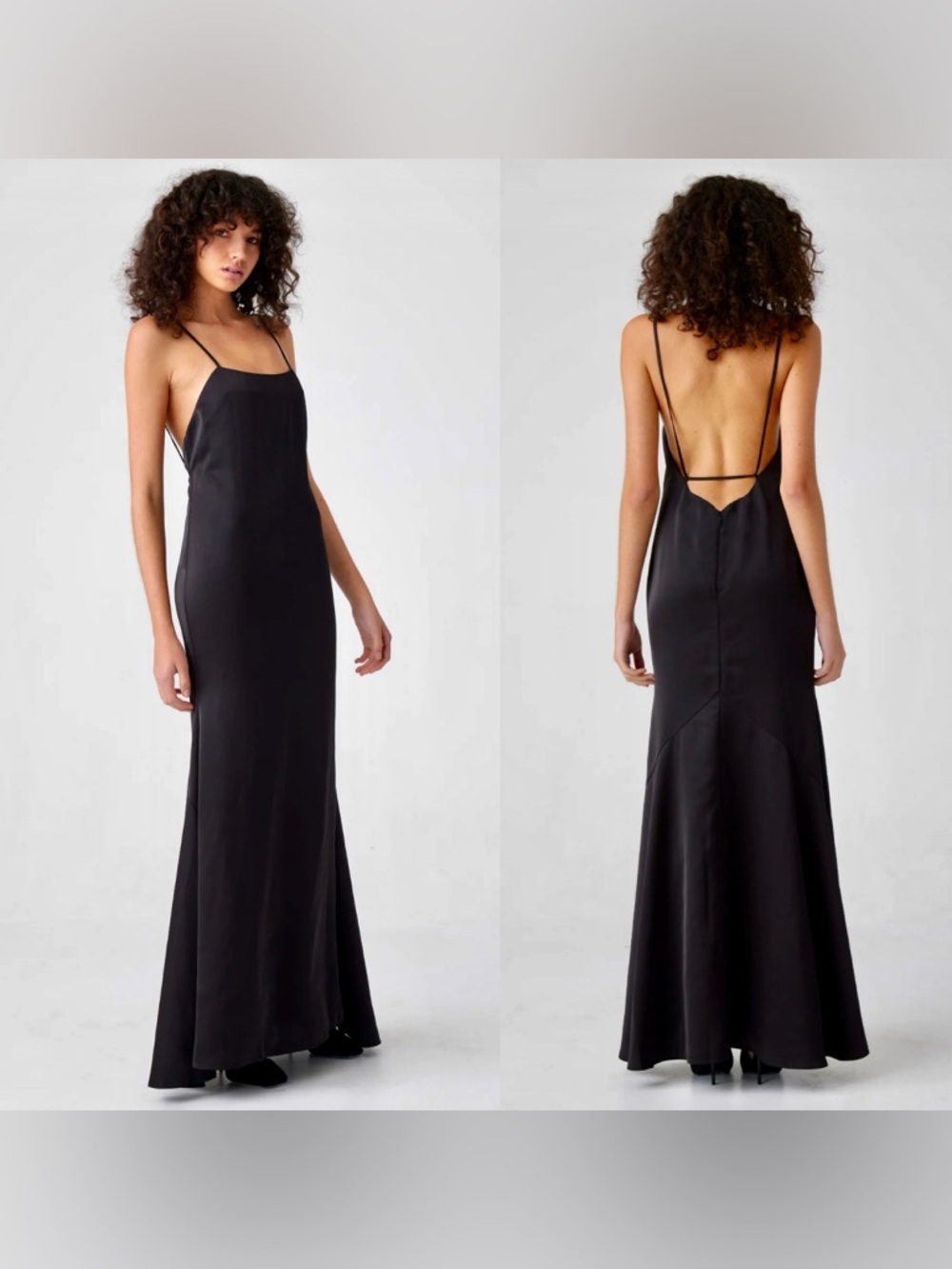 Atoir Black Backless Slip Maxi Dress - Picture 1 of 6